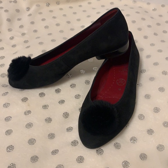 Jenny by Ara Mary Jane Flats Suede Black 7.5 - Picture 1 of 7